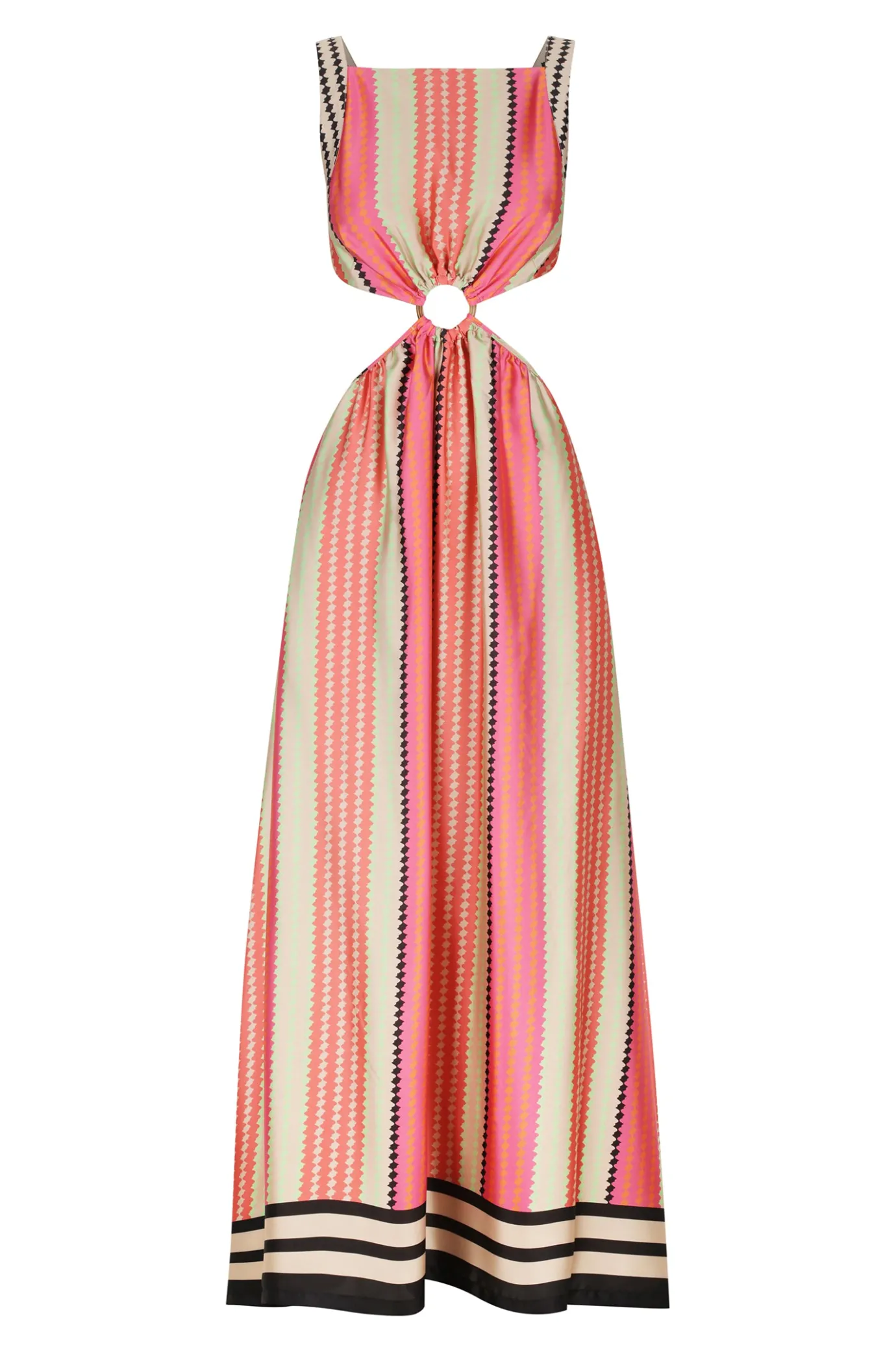 Hansen & Gretel Paros Backless Maxi Dress Multi Diamond Flash Sale