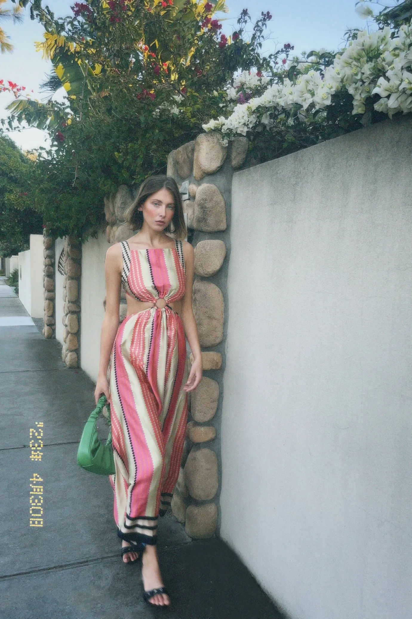 Hansen & Gretel Paros Backless Maxi Dress Multi Diamond Flash Sale