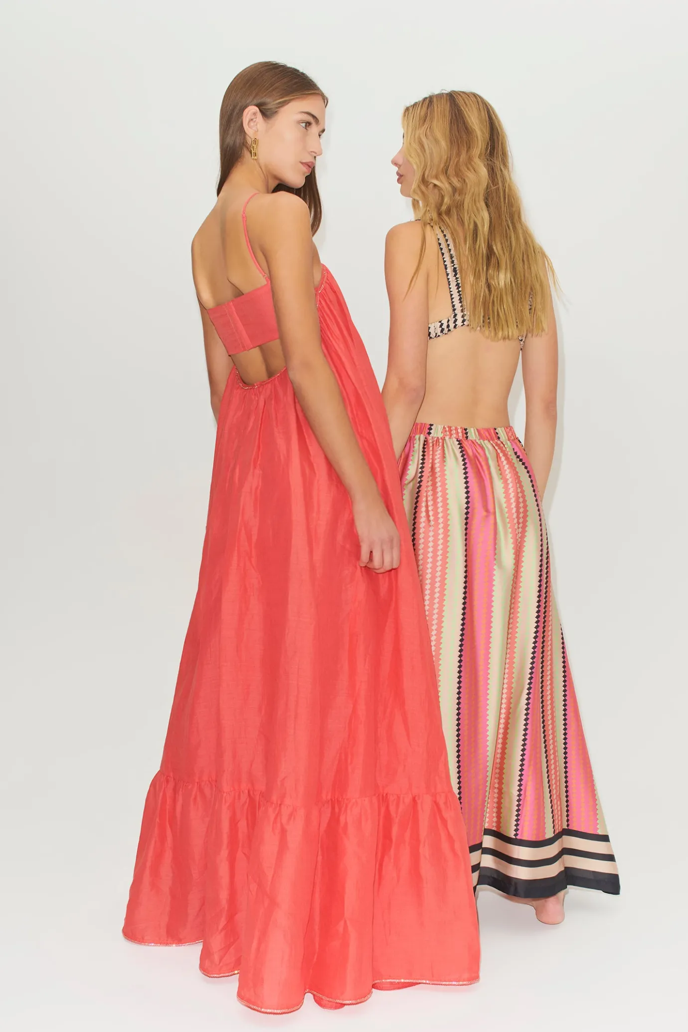 Hansen & Gretel Paros Backless Maxi Dress Multi Diamond Flash Sale
