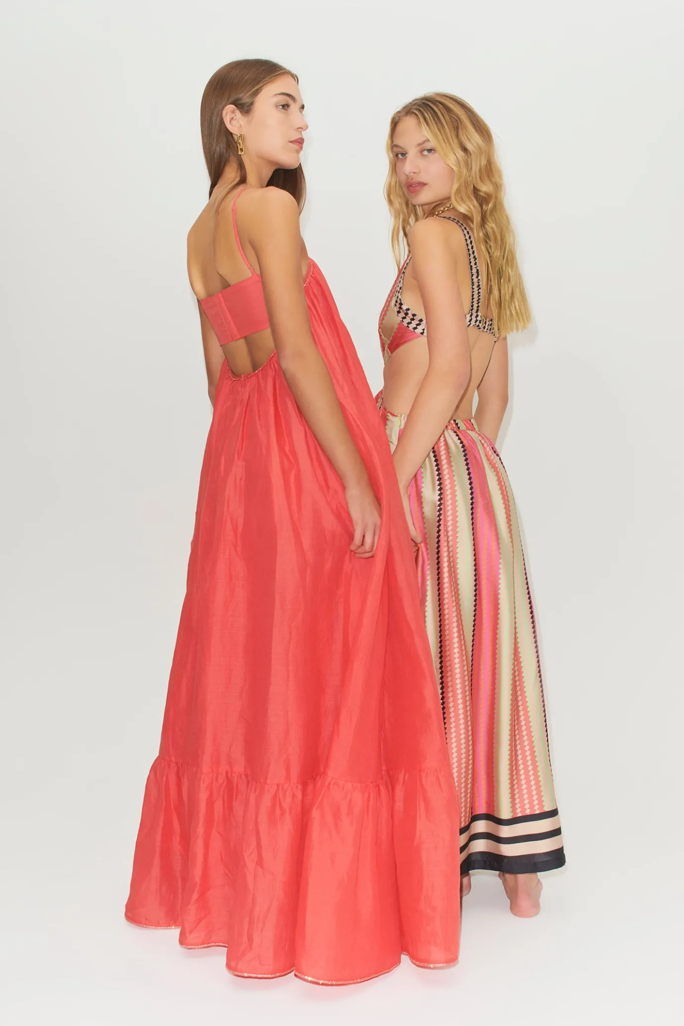 Hansen & Gretel Paros Backless Maxi Dress Multi Diamond Flash Sale