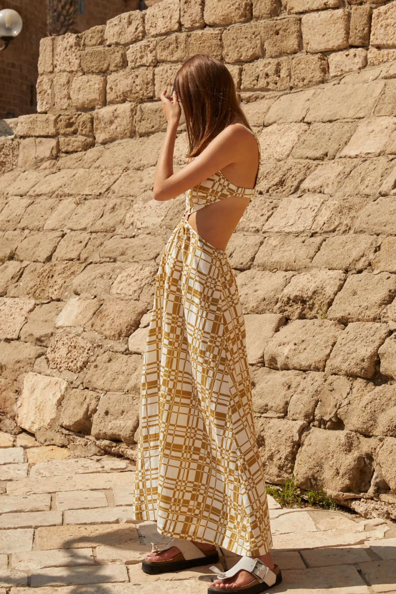 Hansen & Gretel Paros Dress White Checker Online