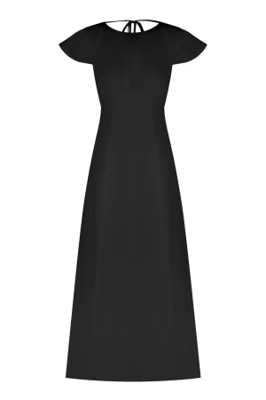 Hansen & Gretel Portofino Backless Midi Dress Black Clearance