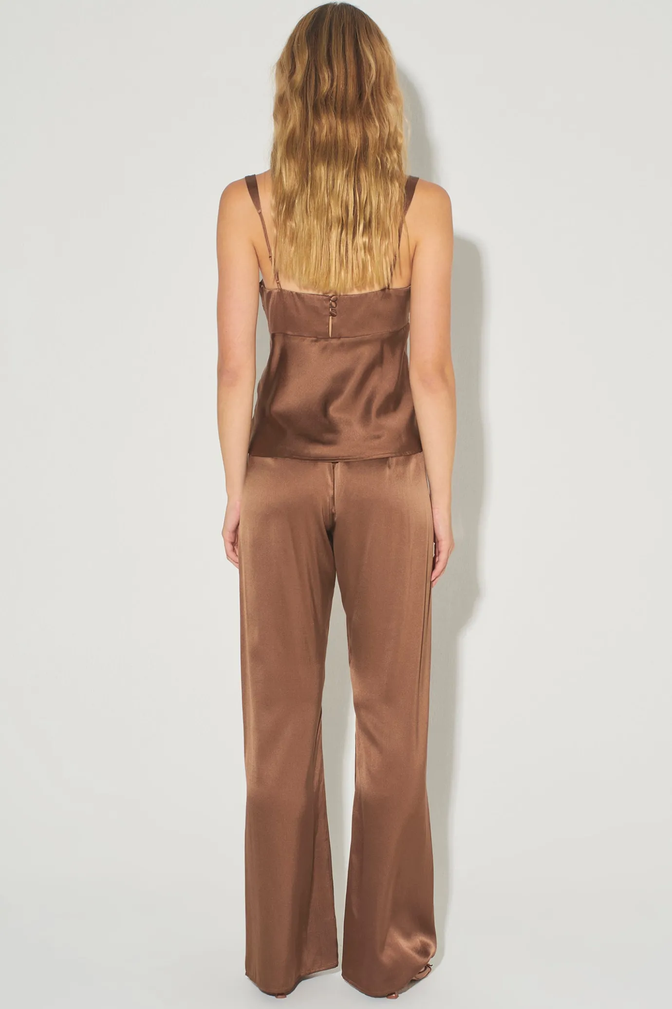 Hansen & Gretel Quinn Classic Silk Cami Walnut Flash Sale