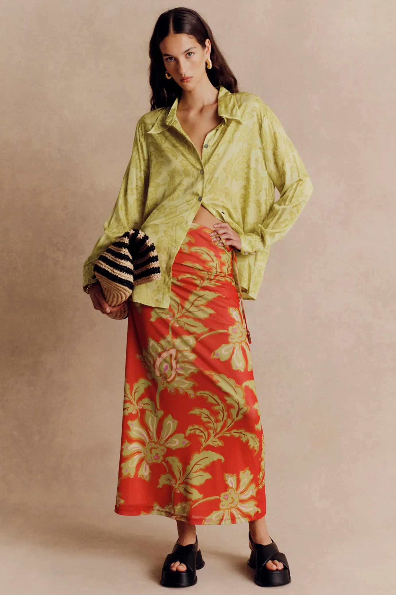 Hansen & Gretel Sabina Skirt Fuchsia Fern Flash Sale