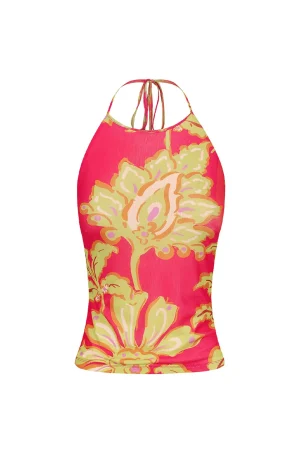 Hansen & Gretel Serenity Halter Top Fuchsia Fern Sale