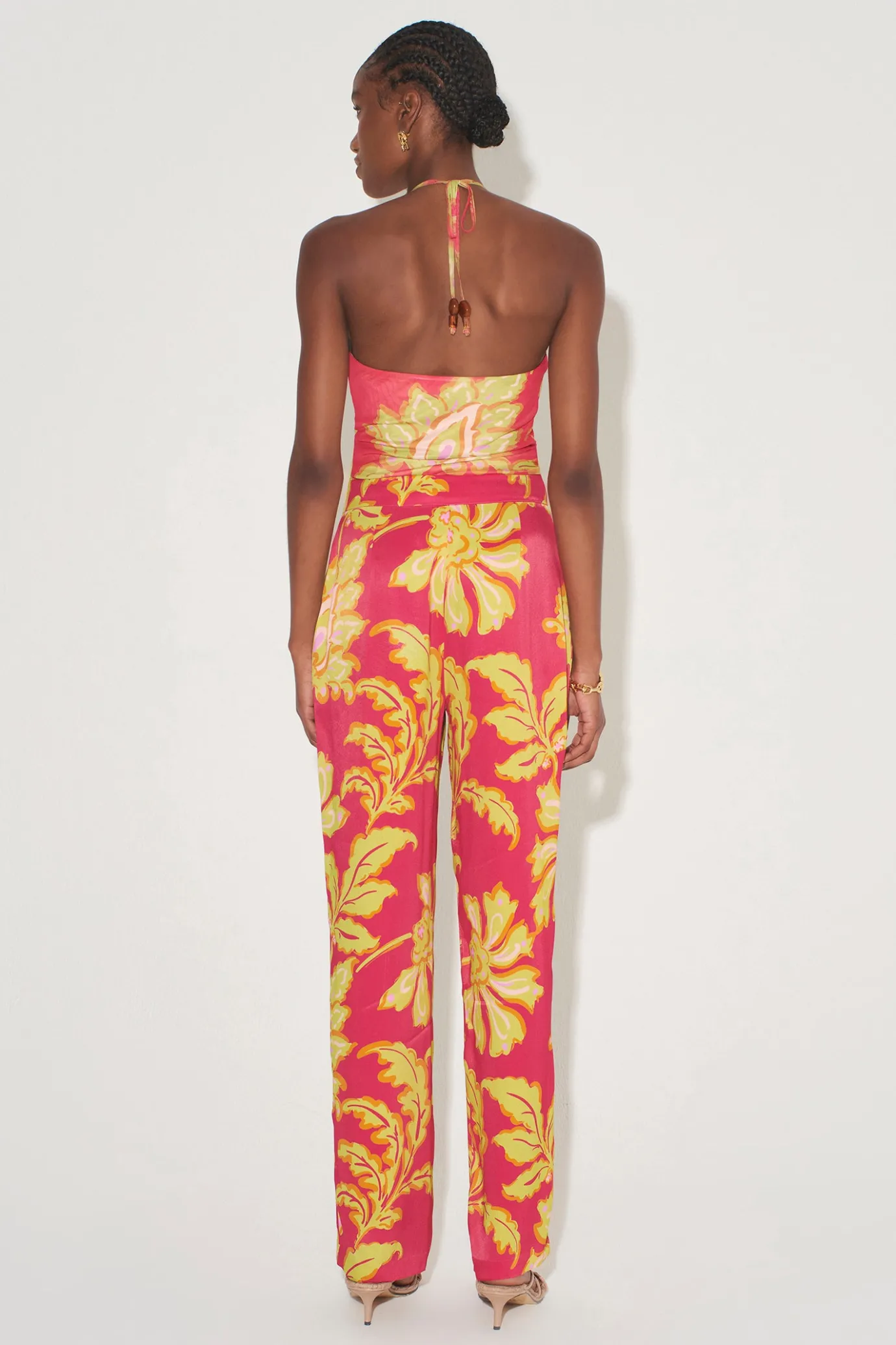 Hansen & Gretel Serenity Halter Top Fuchsia Fern Sale