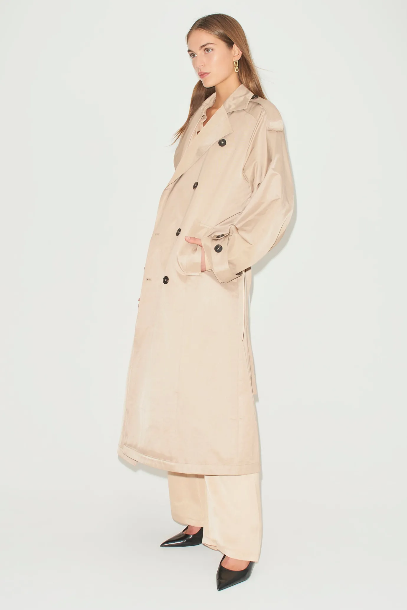 Hansen & Gretel Taylor Trench Coat Taupe Shop