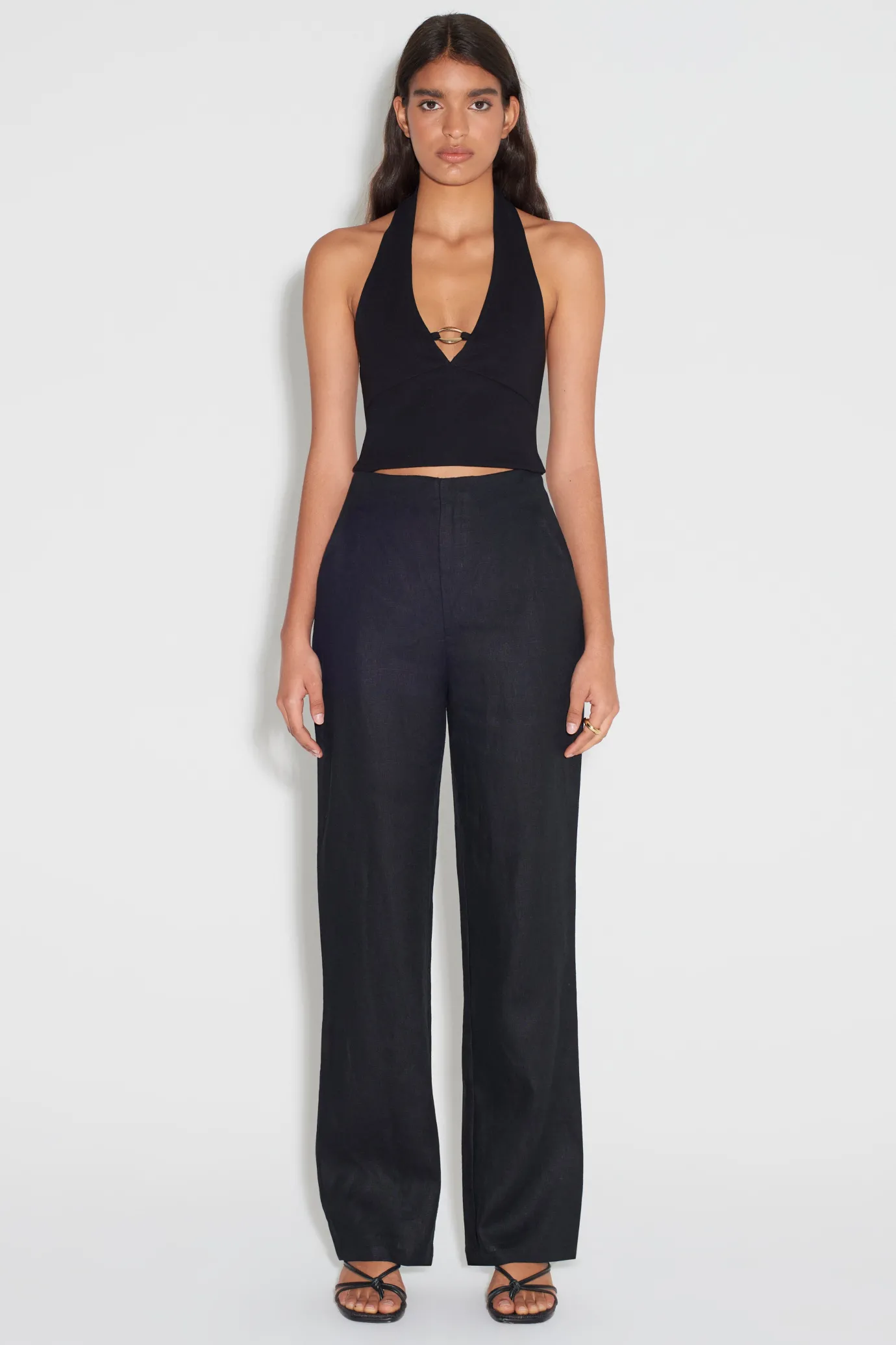 Hansen & Gretel Tully Hi Waist Pant Black Clearance