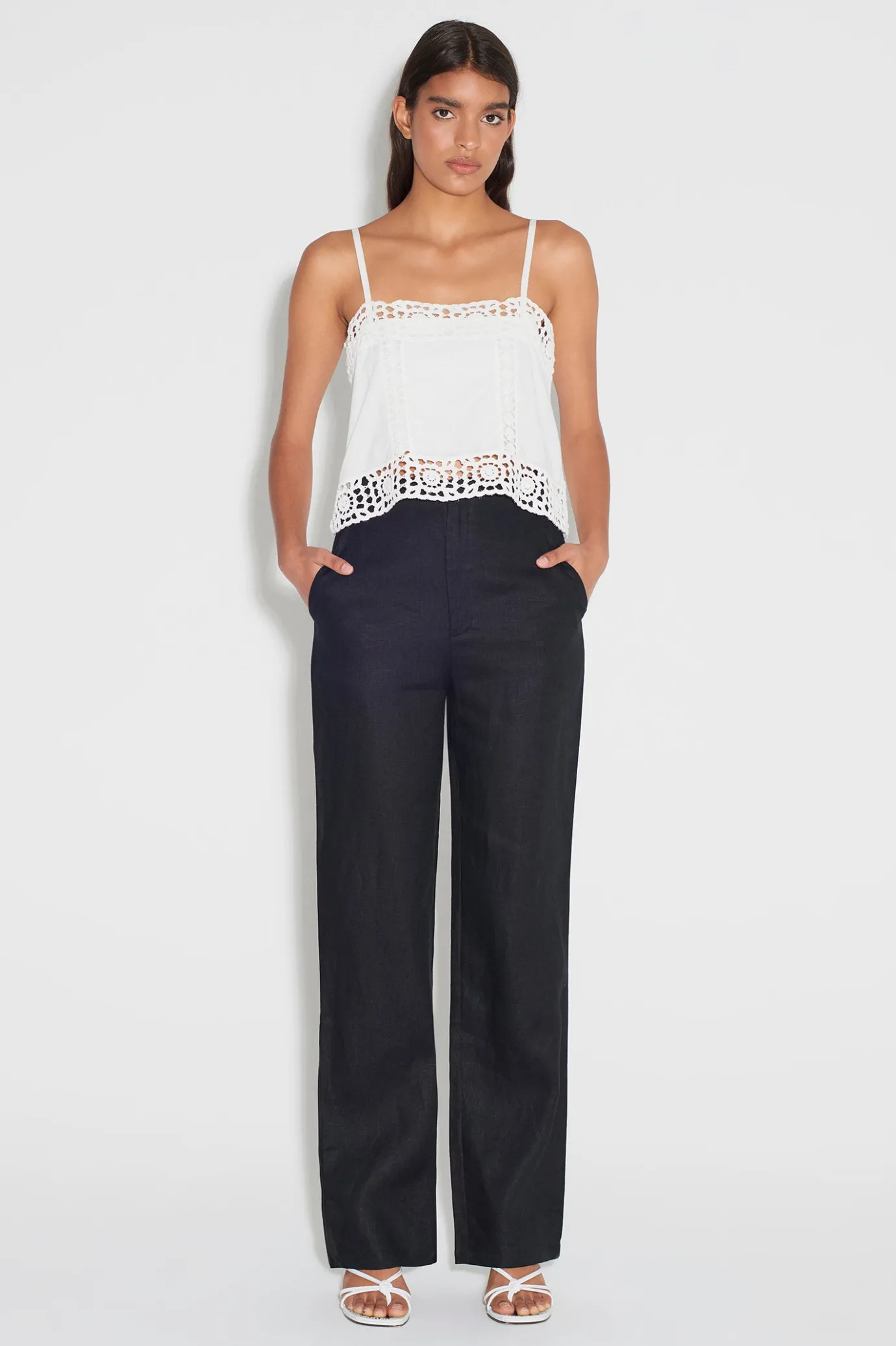Hansen & Gretel Tully Hi Waist Pant Black Clearance
