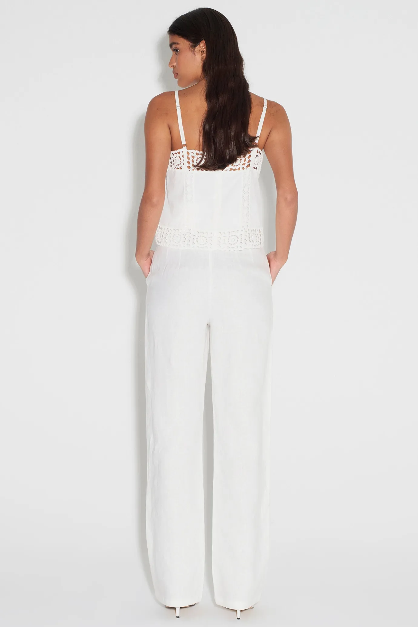 Hansen & Gretel Tully Hi Waist Pant White Best