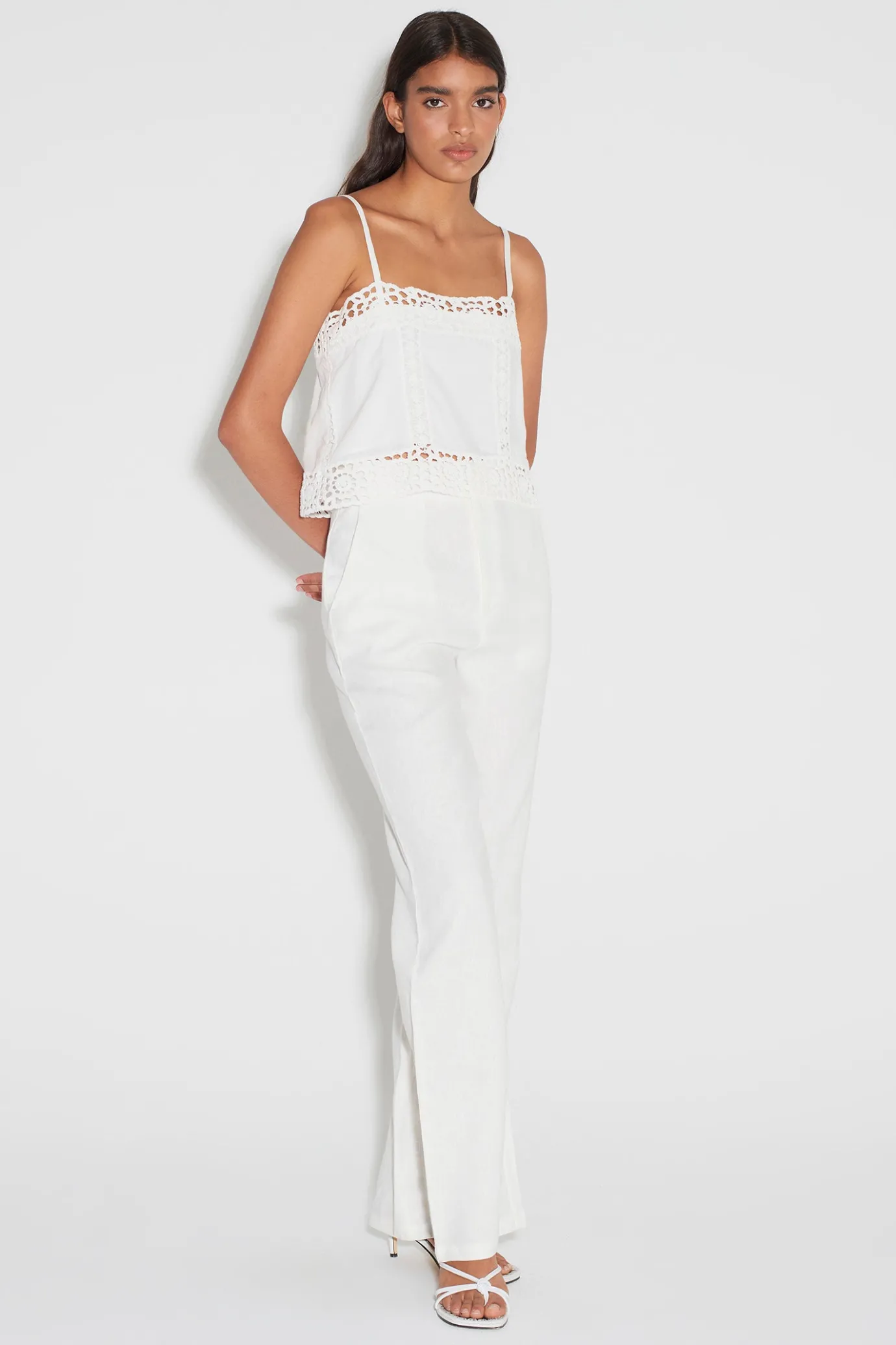 Hansen & Gretel Tully Hi Waist Pant White Best